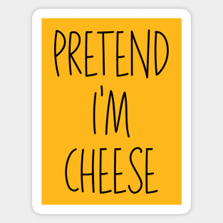 Easy Lazy Halloween Costume Pretend I'm Cheese Sticker